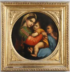 Madonna Della Sedia by Raphael, Oil on canvas, sold Apr 2024