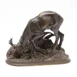 Bronze Study Of A Buck by Pierre-Jules Mêne, sold Jan 2024