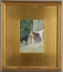 Thomas Mackay, Girl Resting By A Church Porch