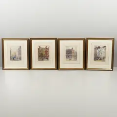 Edward Angell Roberts, New Street, Spring Gardens (1885); Old Wooden Houses, Strand (1887); Garden House, Clements Inn (1895); Pump Court, Temple (1895)