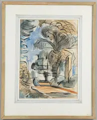 Rupert Shephard, Elm Trees Near Wimborne (1932)