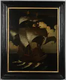 Hendrik Cornelisz Vroom, A Genoese Galleon, Sails Billowing
