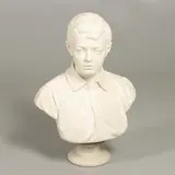 Walter Rowlands Ingram, Untitled, a carved marble bust of a boy