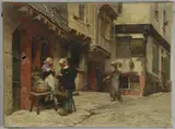 Léon Augustin Lhermitte, Marchande A Morlaise, oil on canvas
