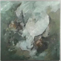 Roberto Scuderi, Abstract Composition, oil on canvas