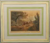 Captain Thomas Williamson, A TIGER HUNTED BY WILD DOGS (Plate XXI from `ORIENTAL FIELD SPORTS`), Etching with aquatint