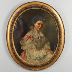 Eliza White, Self Portrait, oil on canvas