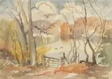Ethelbert White, Animals Grazing, Autumn