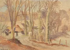 Ethelbert White, The Lane To The Farm, Autumn