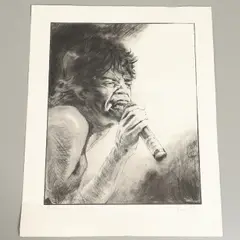 MICK JAGGER (from `THE ROLLING STONES SUITE`) by Ronnie Wood, Etching, sold Oct 2023