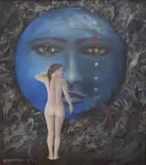 Sean Jefferson, A Small Collection Of Works On Paper, To comprise a gouache `Night` (after Frederick Carter)