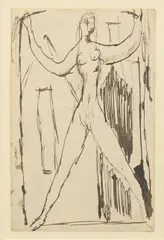 Alma Thomas, STANDING NUDE, ARMS RAISED (c.1916); LANDSCAPE (1919)