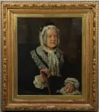 Charles Palmer Downing, PORTRAIT OF GEORGIANA (nee REEVES), BARONESS DE HOCHEPIED LARPENT (1801-1886), oil on canvas