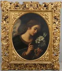 Carlo Dolci, The Archangel Gabriel, oil on canvas