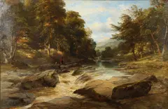 George Augustus Williams, A Rustic Family By A Wooded River