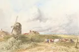 James Price, Herding Cattle Near A Windmill