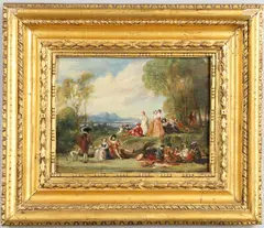 Robert Trewick Bone, A Musical Party In A Park Landscape