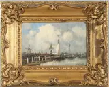 Hermanus Koekkoek the Younger, Dutch Harbour Scene