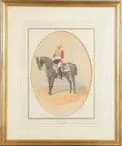 Richard Simkin, '1st LIFE GUADRS' WATERCOLOUR, Watercolour and bodycolour
