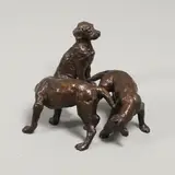 Rosemary Cook, Labrador Puppies, three bronze studies