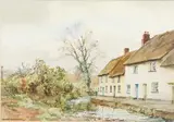Cottages By A River by Frank Egginton, sold Apr 2023