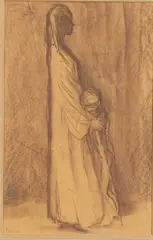 Mervyn Peake, Bather; Mother And Child, the former pencil