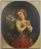 Thomas Brooks, The Pet Dove, Oil on canvas