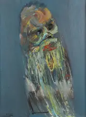 Daniell O'Neill, Stylised Head: Bearded Man