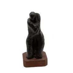 Chaim Stephenson, - Bronze Sculpture Of Embracing Figures, A small bronze sculpture of two figures in an embrace