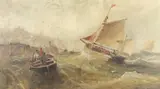 William Edward Webb, Dutch Fishing Boats Off A Harbour