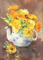 Anne Cotterill, Marigolds In A Teapot