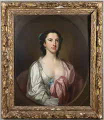 George Knapton, PORTRAITS OF THE REV. THOMAS CURTEIS (1706-1775), KENT CLERGYMAN; AND OF HIS WIFE, ELIZABETH (nee PAPILLON) (1720-1786), oil on canvas