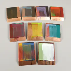 Ciarán Lennon, Colour Collection, oil on shaped copper tablets