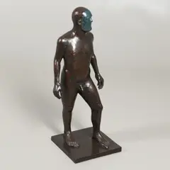 Warrior, Blue Face by Anthony Scott, Bronze, sold Apr 2023