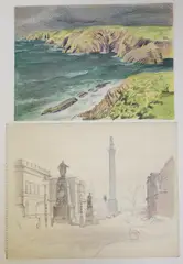 Stephen Bone, A Folio Of Assorted Works On Paper, to include watercolour