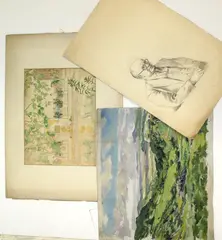 Stephen Bone, A Folio Of Assorted Work, numerous sketches and studies Oils