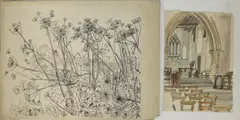 Mary Adshead, A Folio Of Assorted Drawings, houses etc Ink