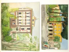 Mary Adshead, A Folio Of Watercolours & Drawings, also figure and fashion drawings in pencil