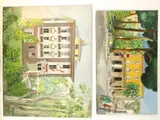Mary Adshead, A Folio Of Watercolours & Drawings, also figure and fashion drawings in pencil
