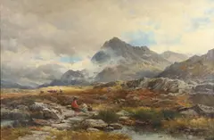 John Syer, Figures On An Upland Heath (North Wales?)