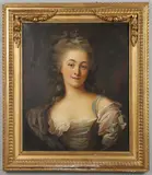 Francois Herbert Drouais, Portrait Of A Lady, Oil on canvas