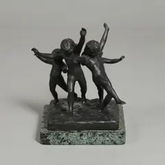 Eugène Canneel, Bronze Sculpture - Ronde D'Enfants, A bronze sculpture known as 'Ronde D'enfants' or Les Joies du Printemps'