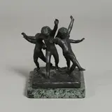 Eugène Canneel, Bronze Sculpture - Ronde D'Enfants, A bronze sculpture known as 'Ronde D'enfants' or Les Joies du Printemps'