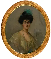 Gwenny Griffiths, Portrait Of A Lady, pastels