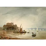 Copley Fielding, View Of The Thames At Millbank