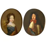 Philippe Vignon, Portraits Of A Nobleman And A Noblewoman, Traditionally Identified As Louis Xiv Of France And His Daughter, Mlle De Blois, oil on canvas