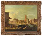 Francesco Guardi, Venice: The Grand Canal With San Geremia, The Palazzo Labia And The Entrance To The Cannaregio, Oil on canvas