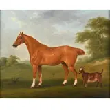John Nost Sartorius, A Chestnut Horse With A Goat In A Field