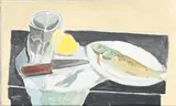 A Simple Meal by John Bromfield Gay Rees, oil on canvas, sold Jan 2023