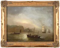 Thomas Luny, Fishing Boats At Twilight